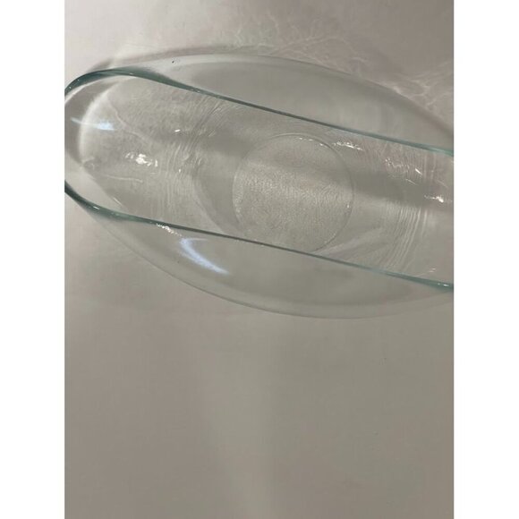 STEUBEN‎ ART GLASS MODERN BENT FOLDED CURVED OBLONG BOWL 12.5 INCH LONG - Picture 1 of 16